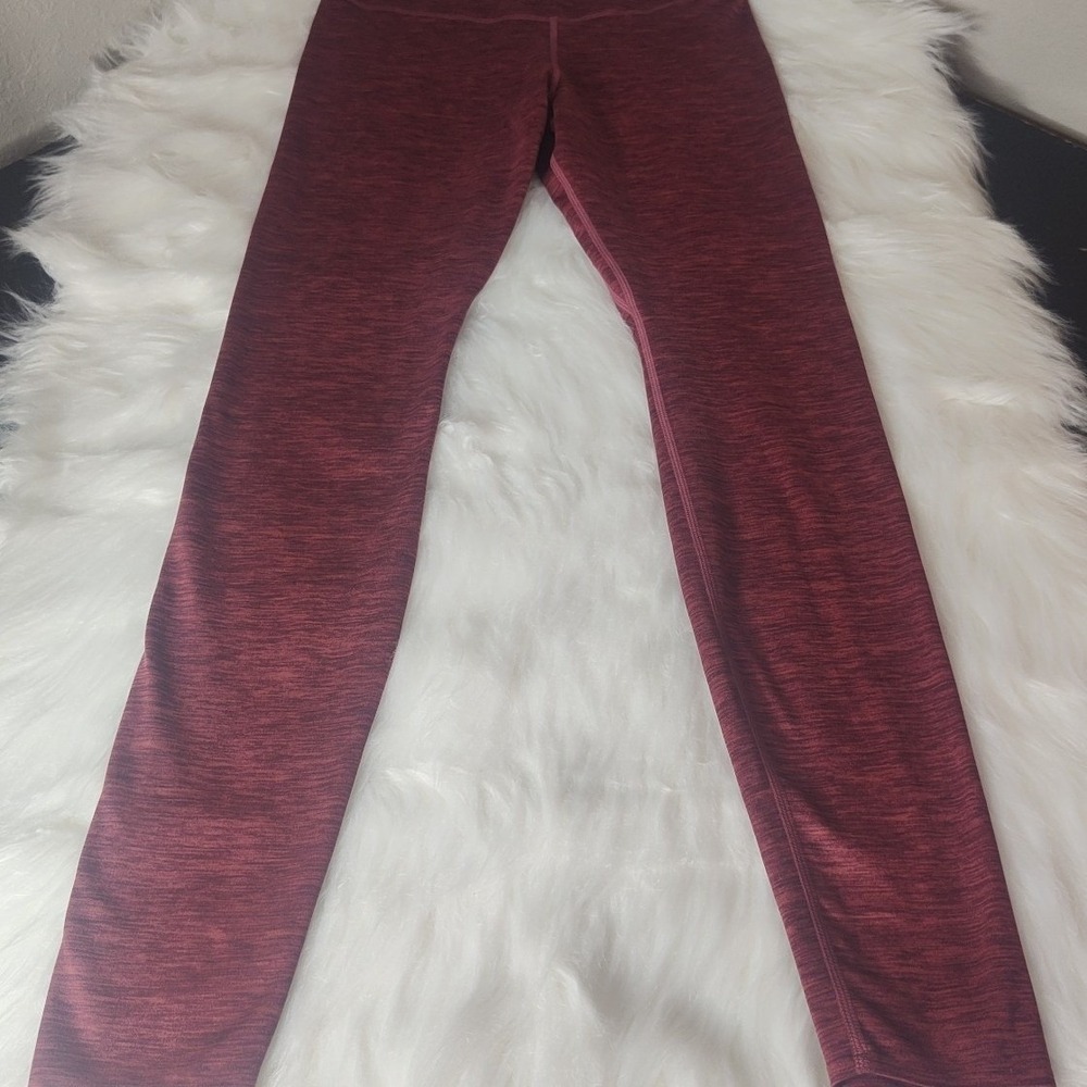 Nike Leggings Women Small Burgundy Dri-FIT Space Dye High‎ Waisted Tights